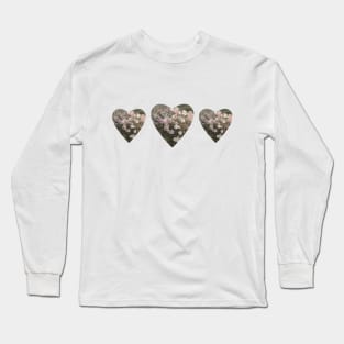 Daisy Flowers Heart Long Sleeve T-Shirt